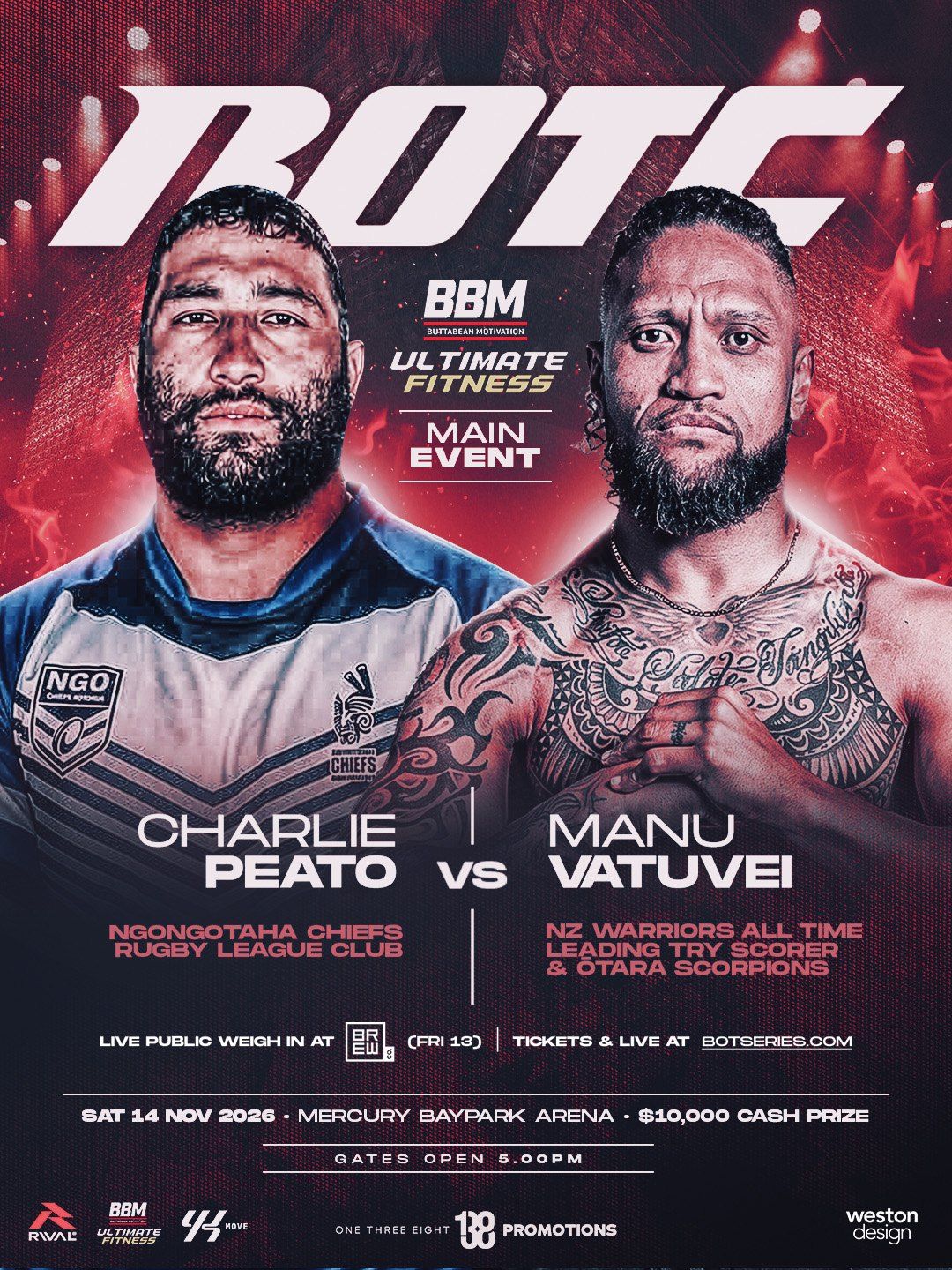 BOTC4 main event: Charlie Peato vs Manu Vatuvei