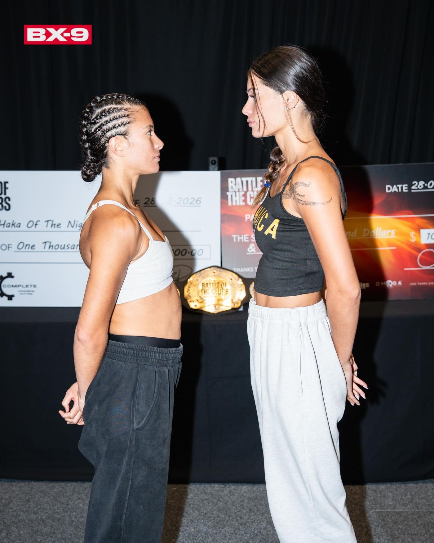 Face off at the weigh-in